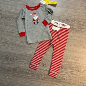 Baby Gap Sz.18/24 mth. Christmas 2 Piece PJ’s Santa Skiing Applicade NWT $29.95